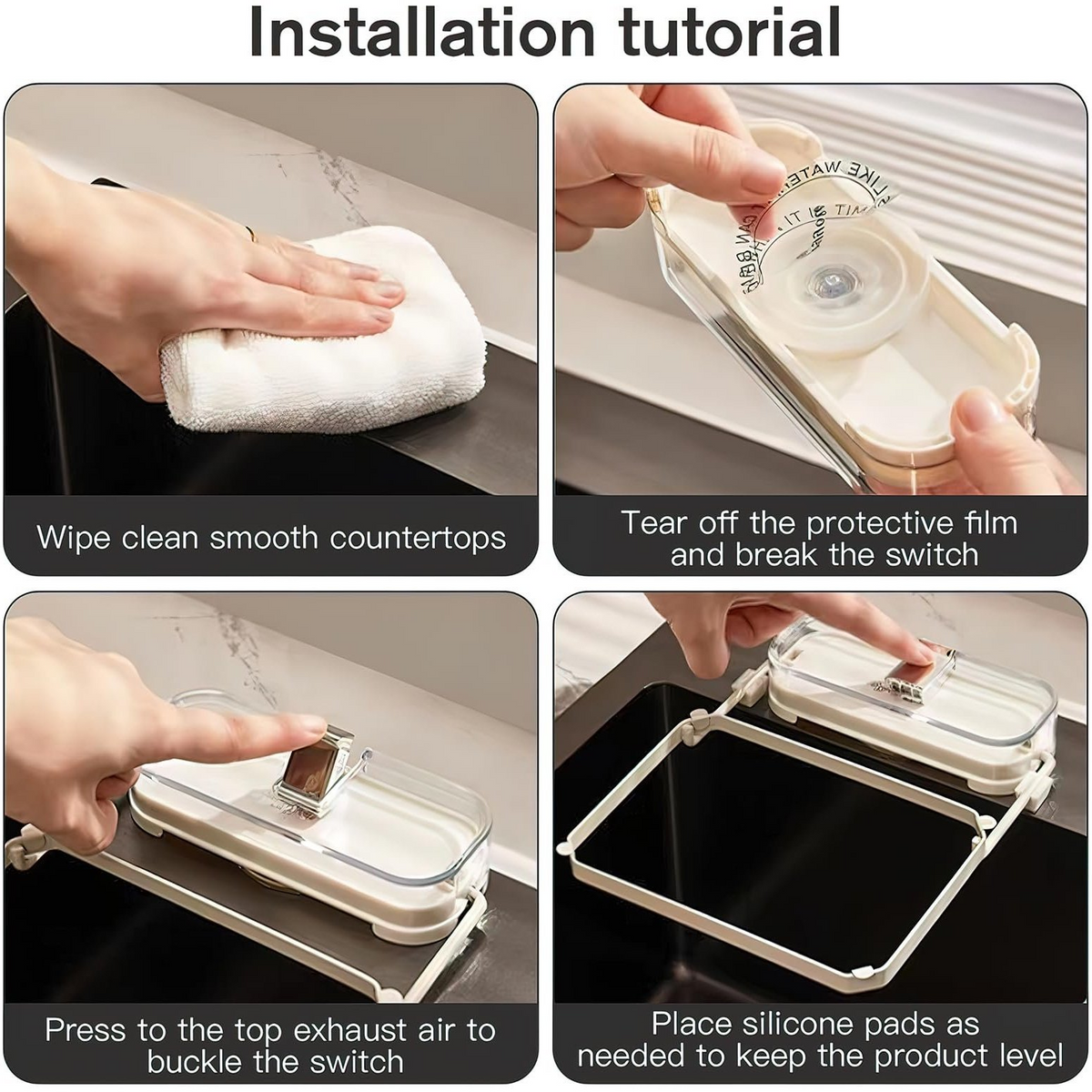 Mounted Kitchen Drainer Rack with Filter Bag